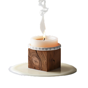 Pinewood Earth Candle