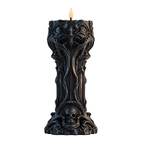 Rustic Textured Pillar Candle